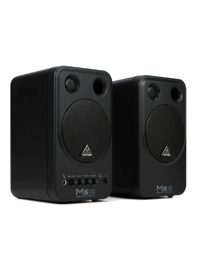 behringer 2-Piece Digital Monitor Speaker Set MS16PAIR Black - Image 2