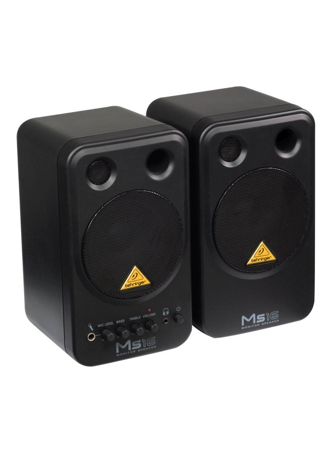 behringer 2-Piece Digital Monitor Speaker Set MS16PAIR Black - Image 3