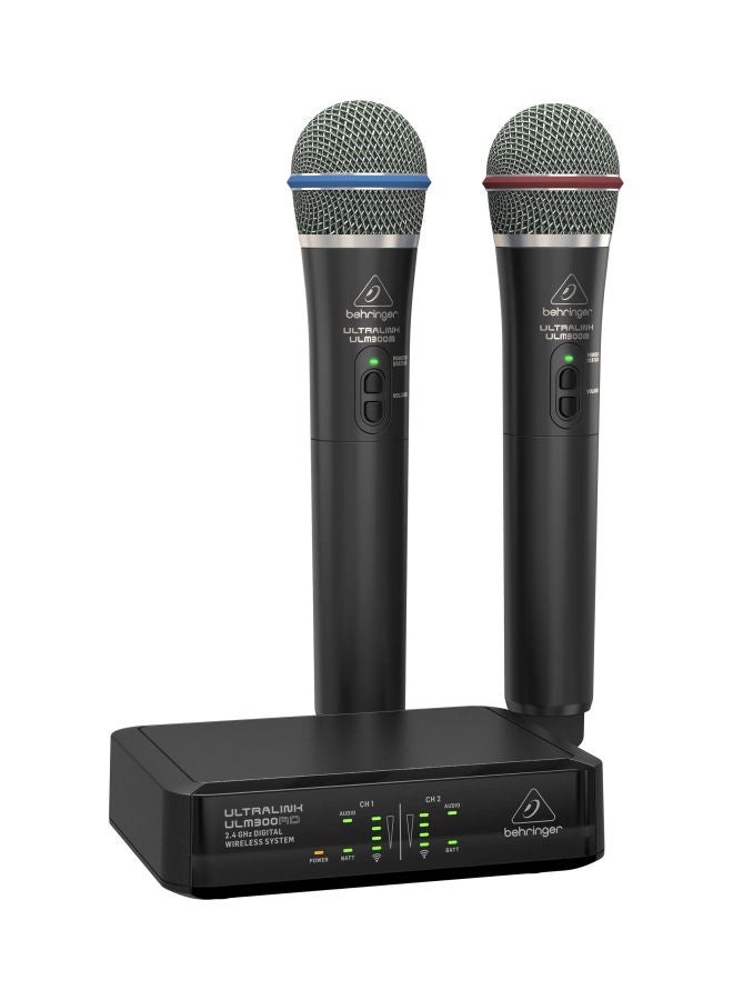 behringer - Digital Wireless System With Handheld Microphones And Receiver ULM302MIC Black - Image 1