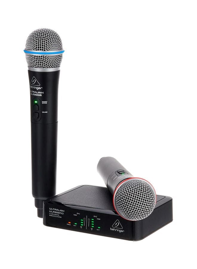 behringer - Digital Wireless System With Handheld Microphones And Receiver ULM302MIC Black - Image 1
