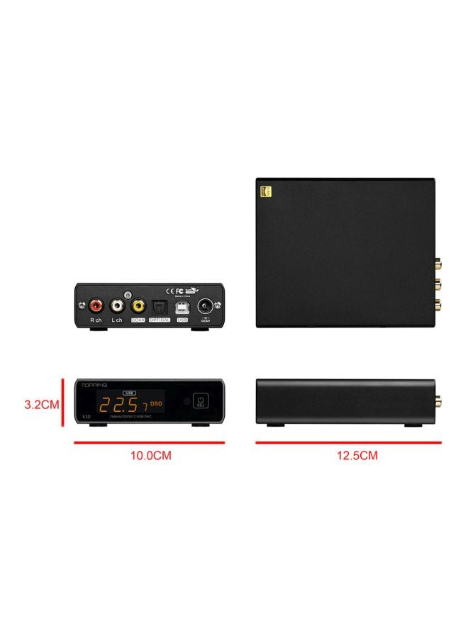 Mini HIFI Decoder With Remote Control E30 Black