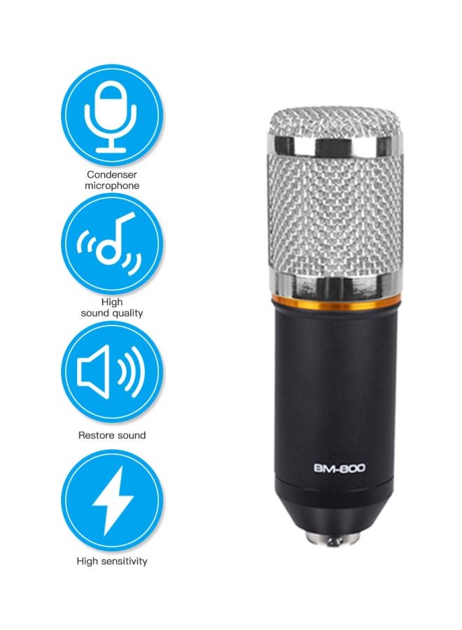 Condenser Microphone With Accessories Set BM-800 Black/Silver  - Image 2