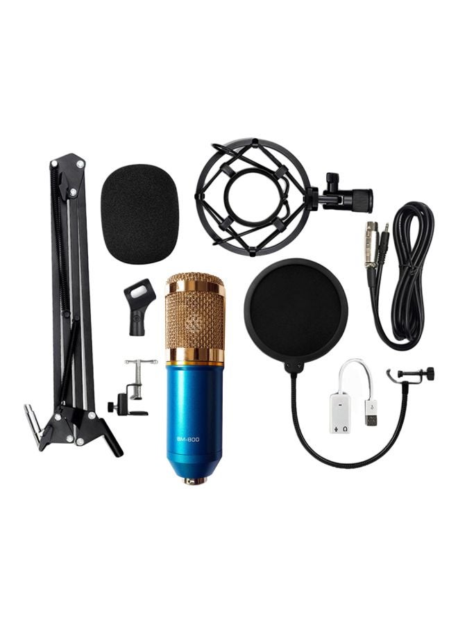 Condenser Microphone With Accessories Set BM-800 Black/Blue/Gold  - Image 1
