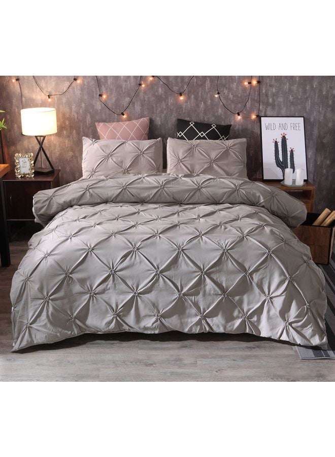 3-Piece Beach Starfish Bedsheet Set Polyester Grey - Image 1