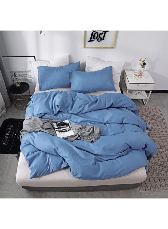 3-Piece Quilt Cover Set polyester Dark Blue US-Full  - Image 1