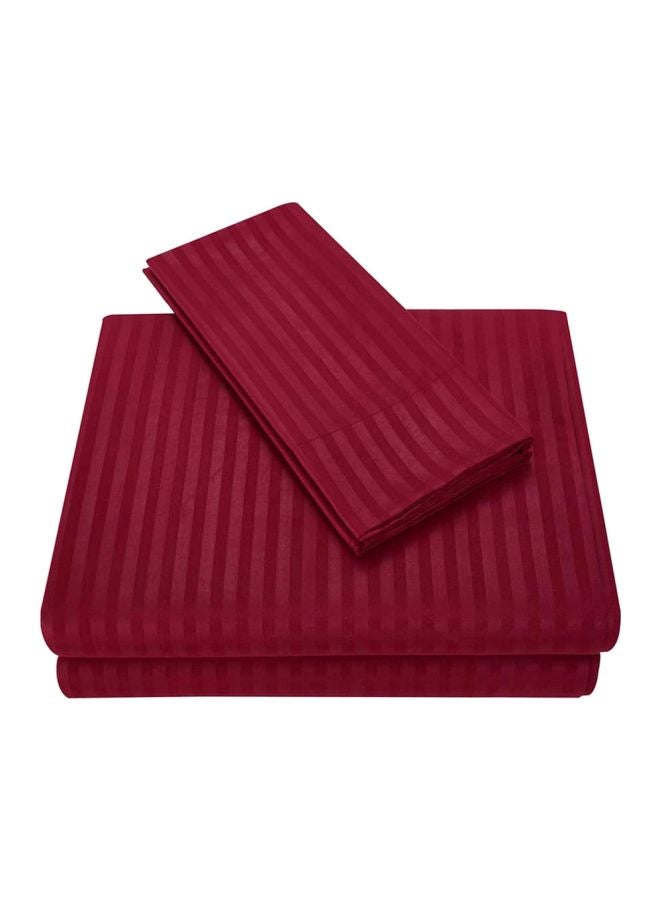 4-Piece Bedsheet With Mattress Set Polyester Red Queen - Image 2
