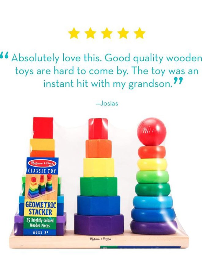 Melissa & Doug - Geometric Stacker Toddler Toy - Image 1