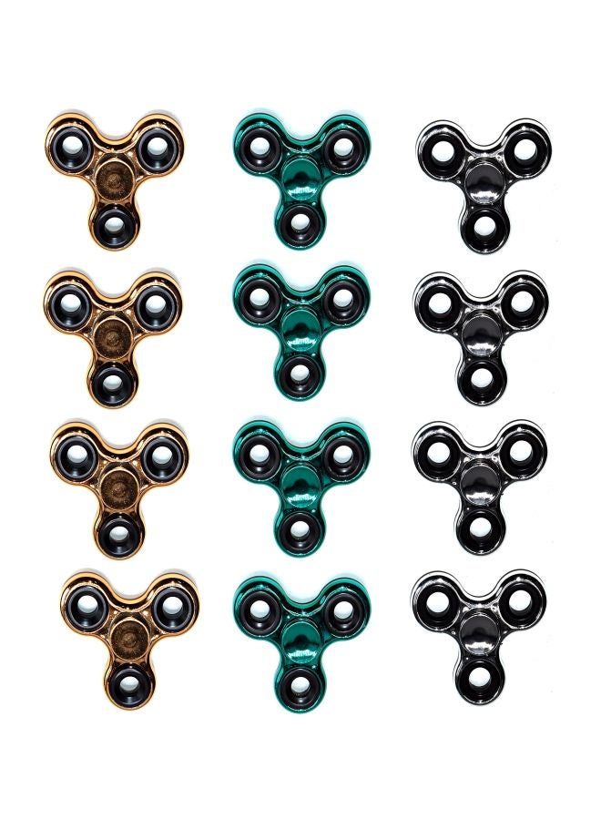 Cool Baby 12-Piece Stainless Steel Fidget Spinner Set 6.5x0.65x6.5cm  - Image 2