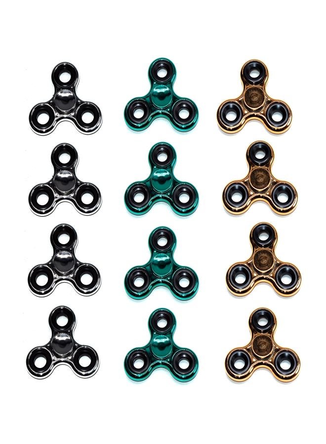 Cool Baby 12-Piece Stainless Steel Fidget Spinner Set 6.5x0.65x6.5cm  - Image 3