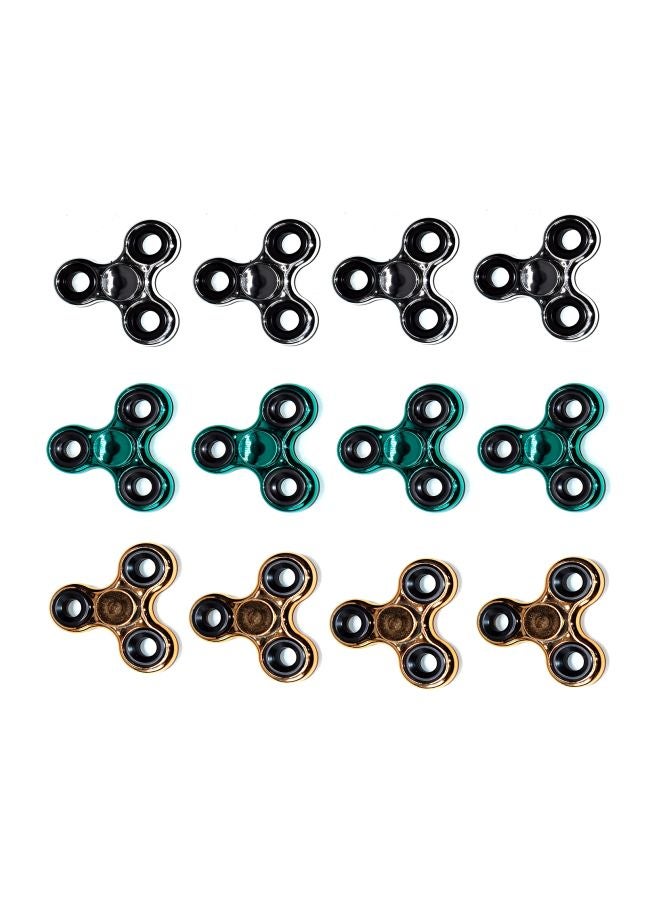 Cool Baby 12-Piece Stainless Steel Fidget Spinner Set 6.5x0.65x6.5cm  - Image 4