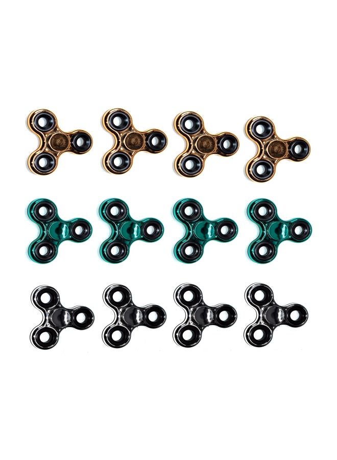 Cool Baby 12-Piece Stainless Steel Fidget Spinner Set 6.5x0.65x6.5cm  - Image 5