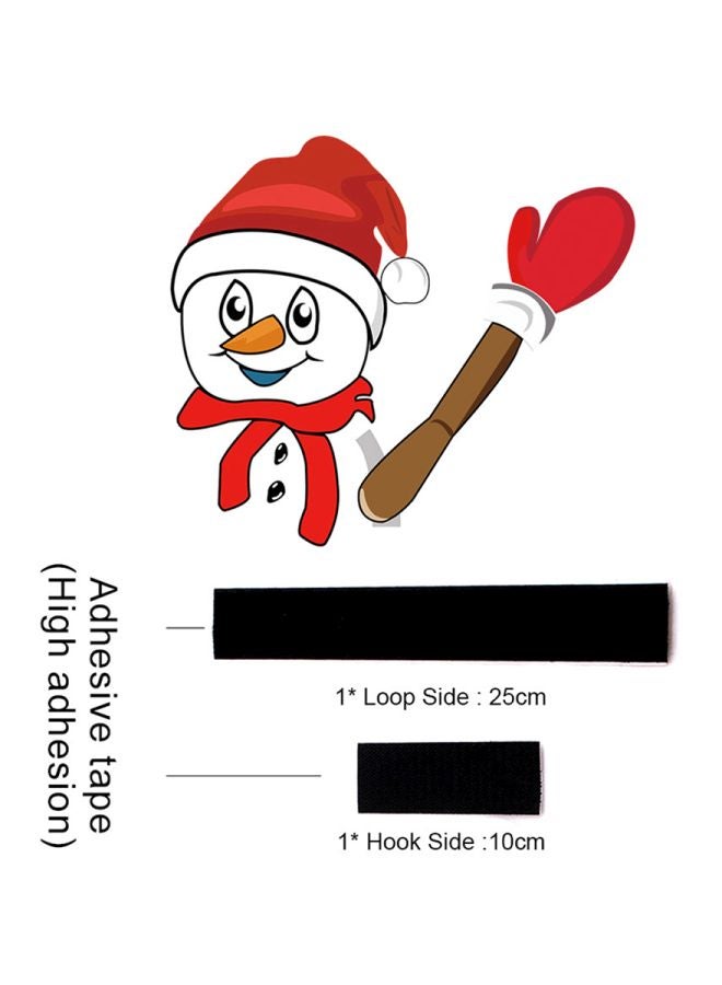 Generic Snowman Waving Rear Windshield Car Sticker  - Image 2