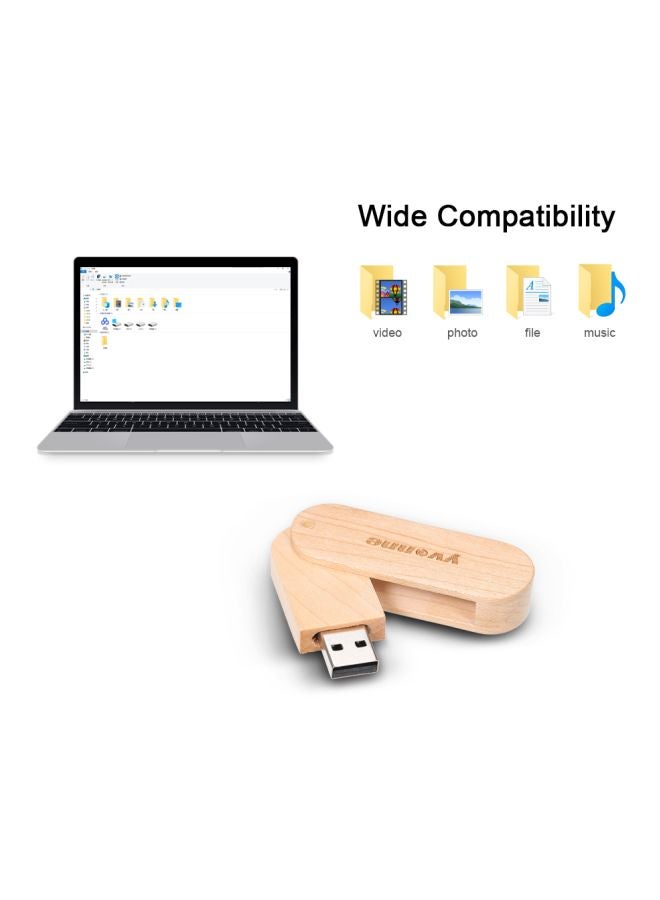 Wood Rotatable USB Flash Drive 64.0 GB - v1594459589/N39243139A_2