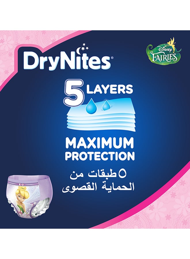 Huggies - Dry Nites Pyjama Pants, 16 - 23 Kg, 3 - 5 Years, 64 Count (16 x 4) - Girls, Jumbo Pack, Maximum 5 Layer Protection, Disney Fairies - Image 1