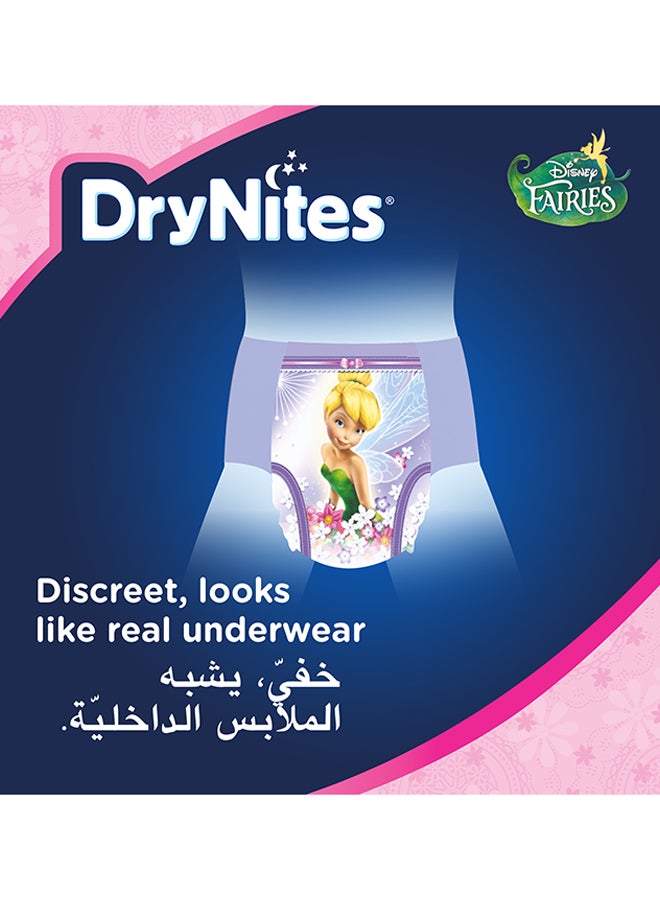 Huggies - Dry Nites Pyjama Pants, 16 - 23 Kg, 3 - 5 Years, 64 Count (16 x 4) - Girls, Jumbo Pack, Maximum 5 Layer Protection, Disney Fairies - Image 1
