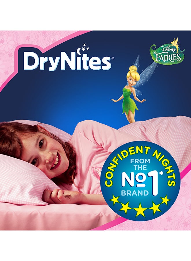 Huggies - Dry Nites Pyjama Pants, 16 - 23 Kg, 3 - 5 Years, 64 Count (16 x 4) - Girls, Jumbo Pack, Maximum 5 Layer Protection, Disney Fairies - Image 1