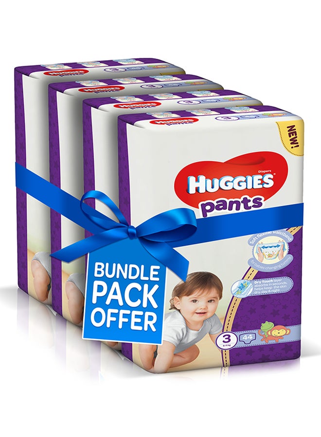 Huggies Extra Care Baby Pants Diapers, Size 3, 6 - 11 Kg, 176 Count (44 x 4) - Cloud Soft Comfort  - Image 2