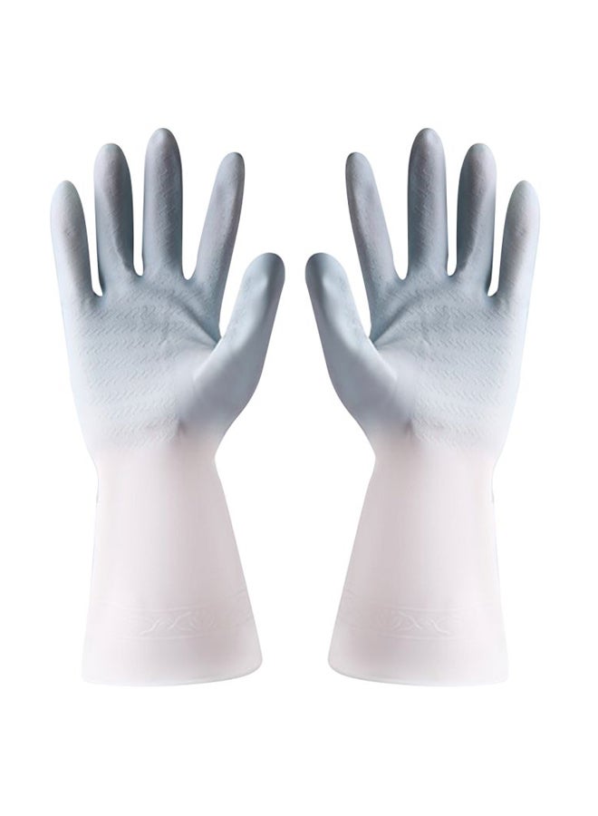 قفازات لليدين لغسيل الأطباق بلونين أزرق/ أبيض S - Image 1