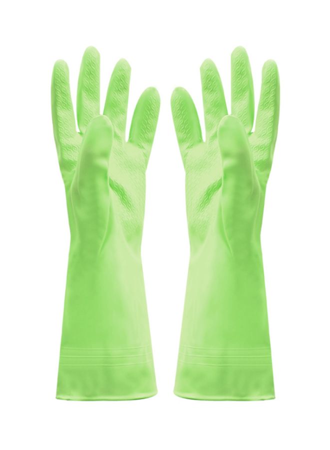 Kitchen Cleaning Rubber Hand Gloves Green S  - Image 1