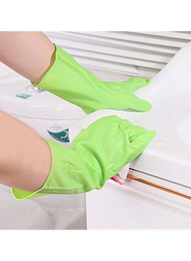 Kitchen Cleaning Rubber Hand Gloves Green S  - Image 3