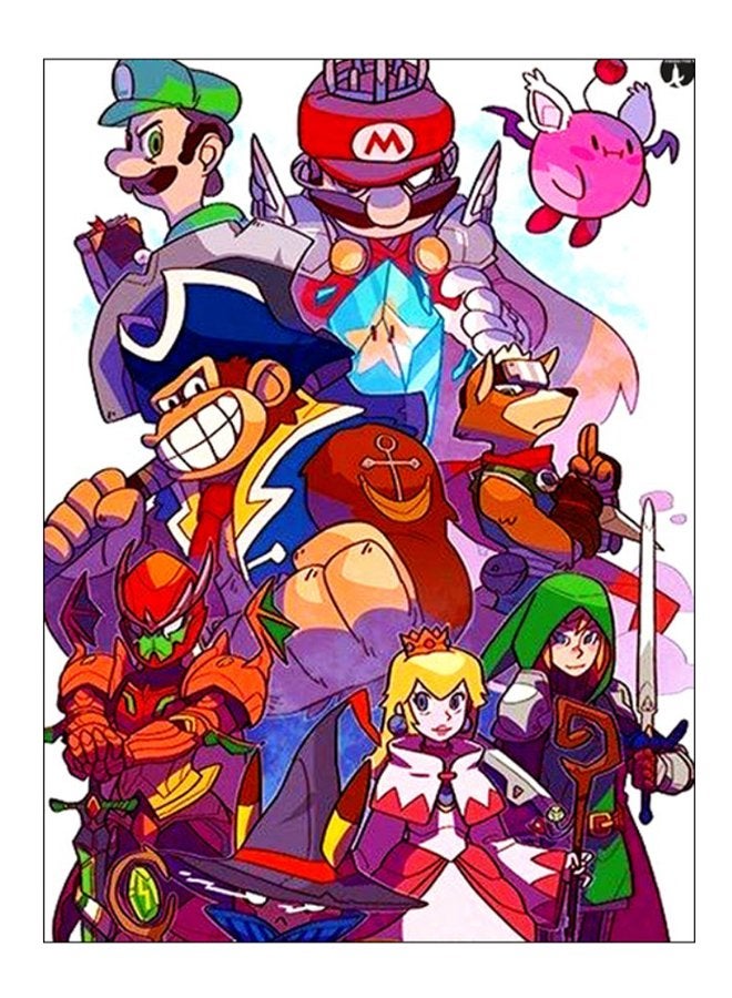 بي بي لوحة فنية للزينة مزينة بطبعة متعدد الألوان 20سم