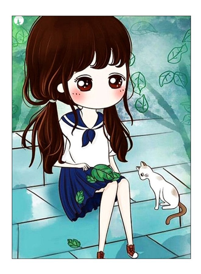 لوحة فنية للزينة مزينة بطبعة متعدد الألوان 20سم