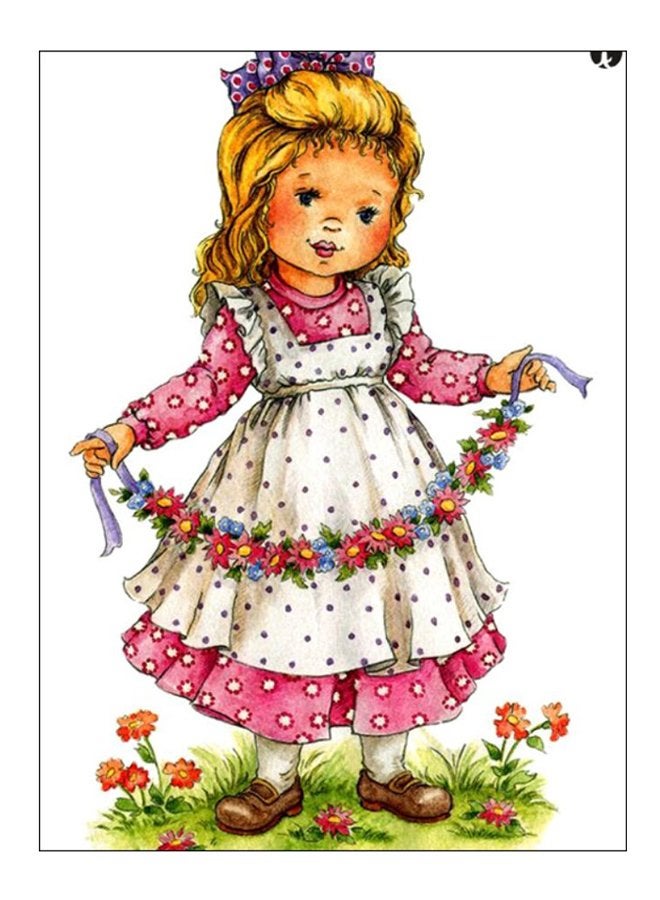 بي بي لوحة فنية للزينة مزينة بطبعة متعدد الألوان 20سم