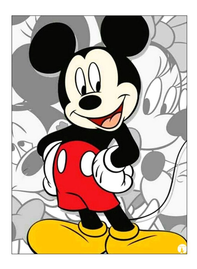 بي بي لوحة فنية للزينة مزينة بطبعة متعدد الألوان 20سم