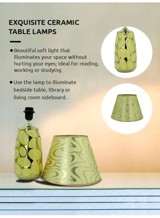 بابازام مصباح طاولة ذهب أخضر 45x30x30Ø³Ù†ØªÙŠÙ…ØªØ±  - Image 5