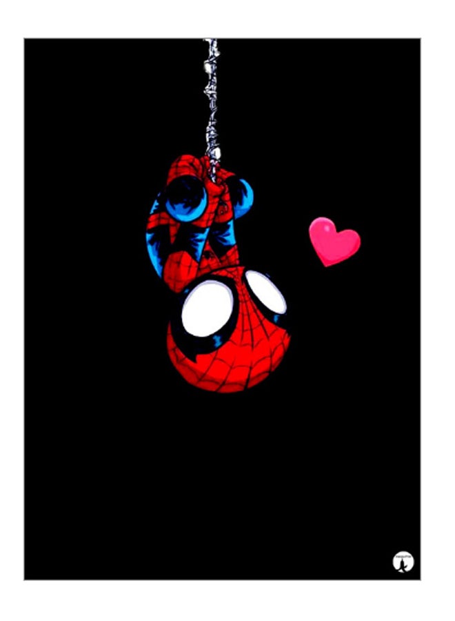 BP Printed Decorative Wall Art Plate Red/Black/Blue 20cm