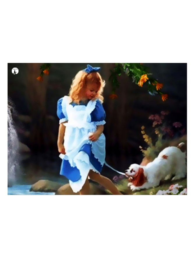 لوحة فنية للزينة مزينة بطبعة متعدد الألوان 20سم