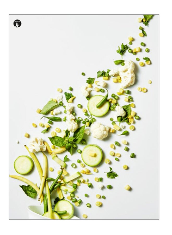 BP Printed Decorative Wall Art Plate White/Green 20cm