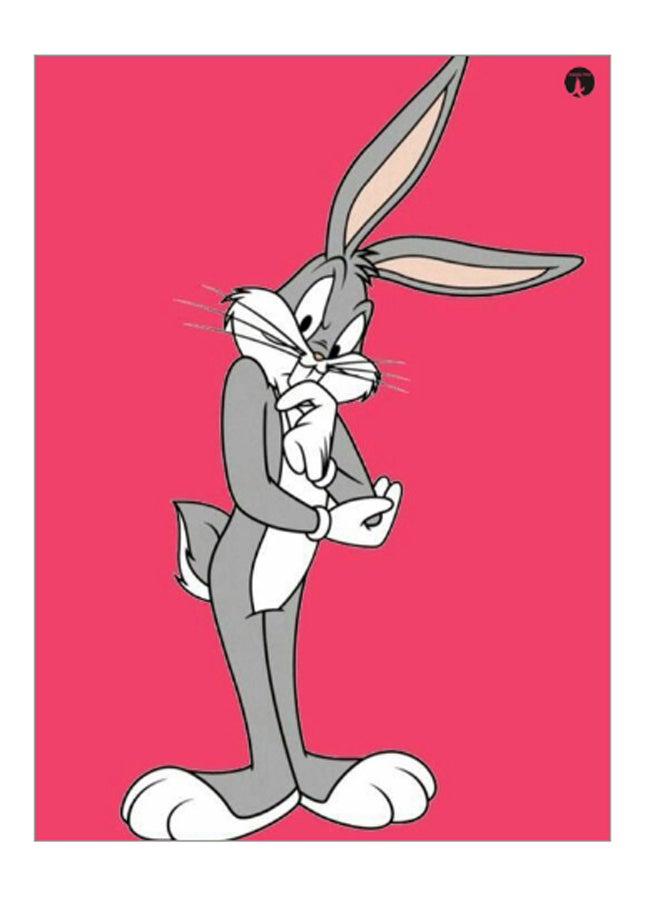 BP Printed Decorative Wall Art Plate Pink/Grey/White 20cm