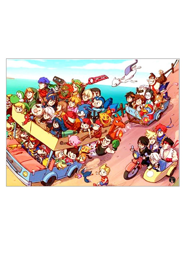 بي بي لوحة فنية للزينة مزينة بطبعة متعدد الألوان 20سم