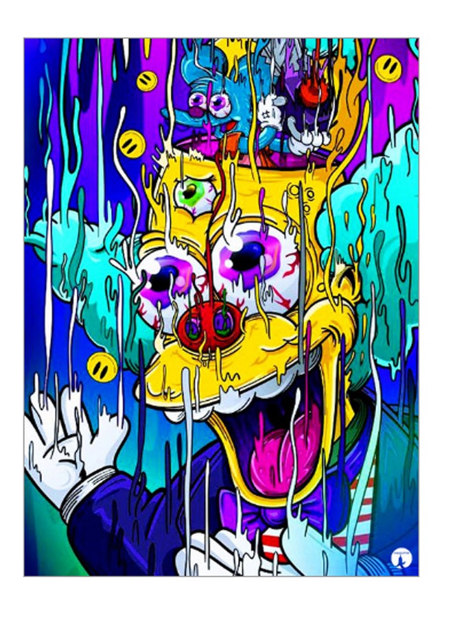 BP Printed Decorative Wall Art Plate Multicolour 20cm