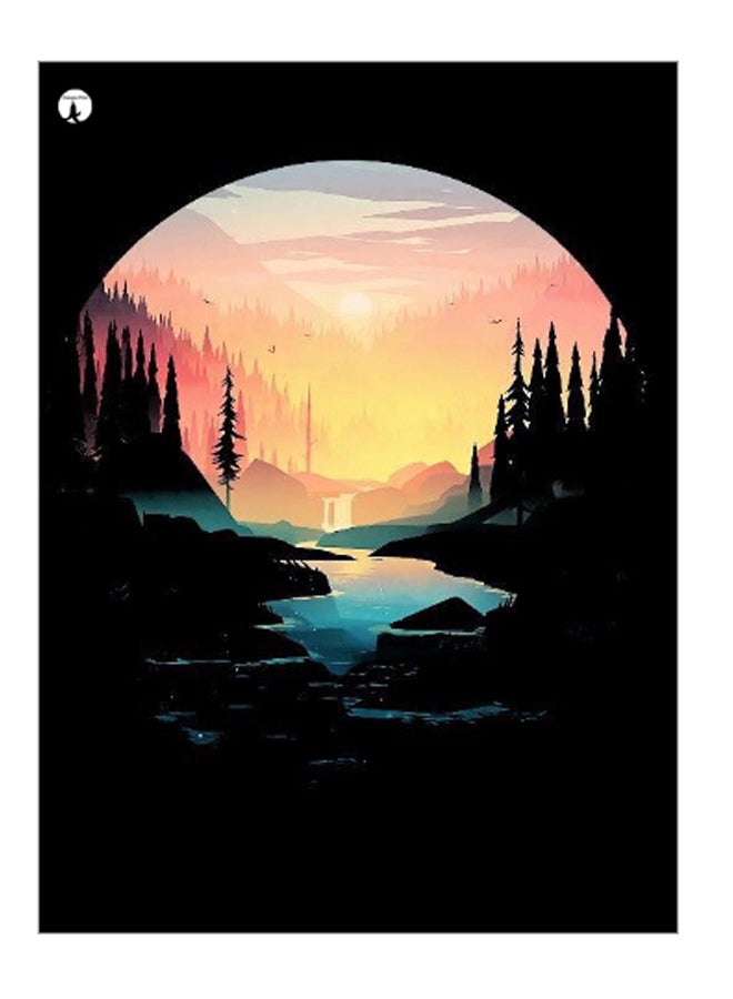 BP Printed Decorative Wall Art Plate Multicolour 20cm