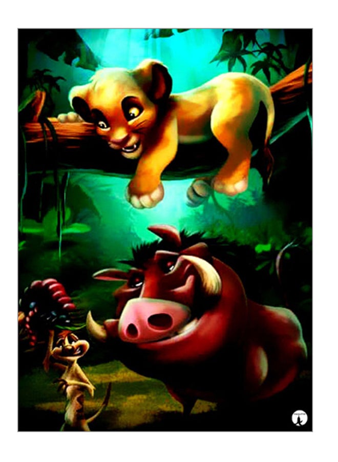 لوحة فنية للزينة مزينة بطبعة متعدد الألوان 20سم