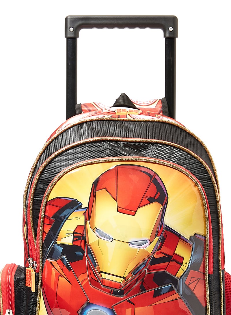 MARVEL - Boys Ironman Trolley Backpack 16 inch Red - Image 1