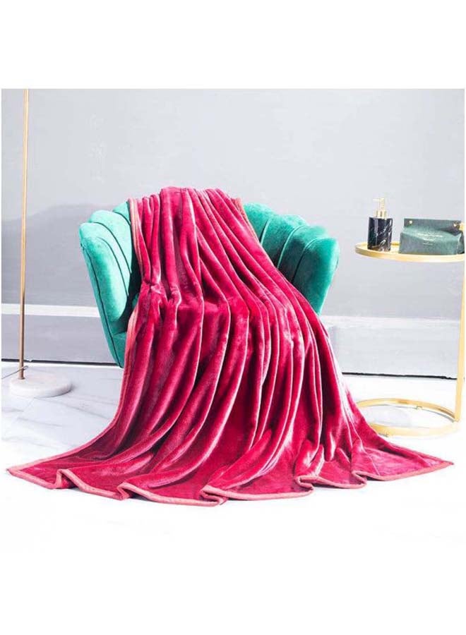 بطانية من نسيج ناعم polyester أحمر 220x240سم