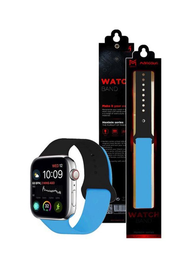 MARGOUN - Henlein Series Replacement Band For Apple Watch 42/44 mm Black/Blue - Image 1
