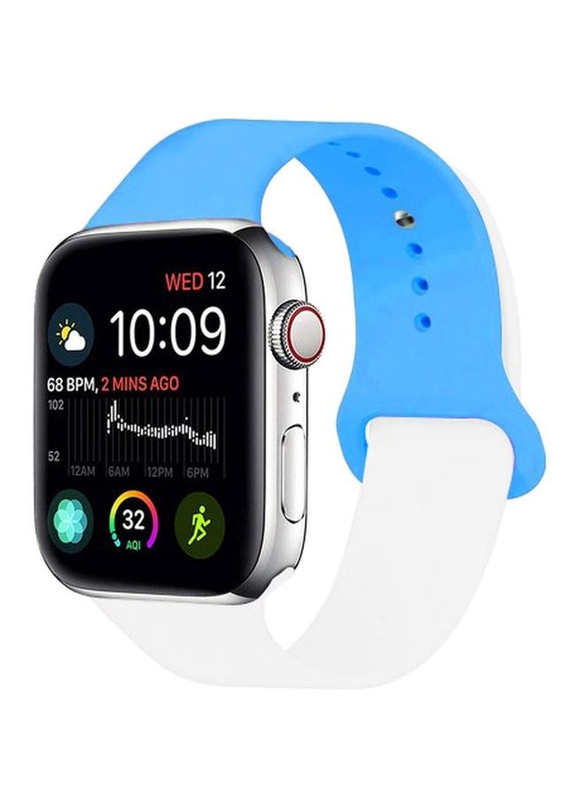 MARGOUN - Henlein Series Replacement Band For Apple Watch 42/44 mm Blue/White - Image 1