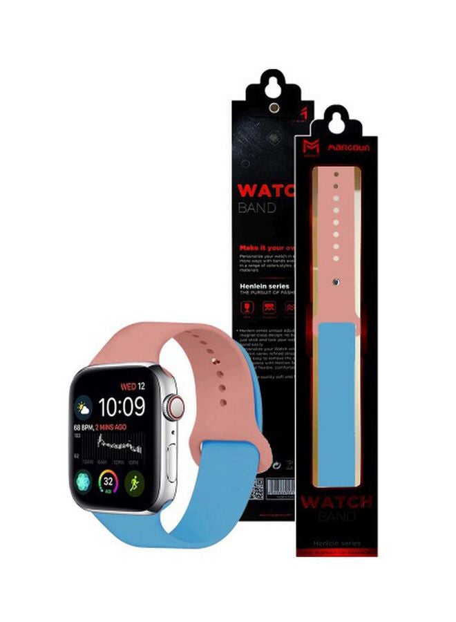 MARGOUN - Henlein Series Replacement Band For Apple Watch 42/44 mm Pink/Blue - Image 1