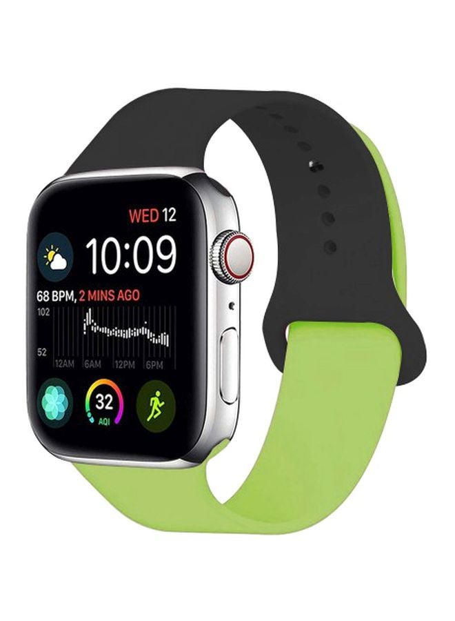 مارجون سوار بديل الفئة هينلين لساعة أبل ووتش مقاس 42/ 44 مم أسود/أخضر - Image 1