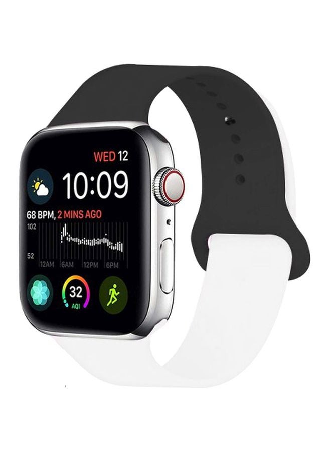 MARGOUN - Henlein Series Replacement Band For Apple Watch 42/44 mm Black/White - Image 1