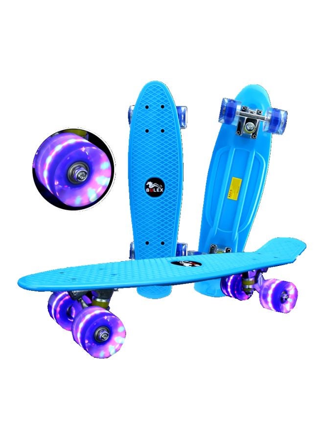Cool Baby 4-Wheel Wooden Lightweight Skateboard With Led Light Blue For Kids And Adults 56x10x15cm - Image 2