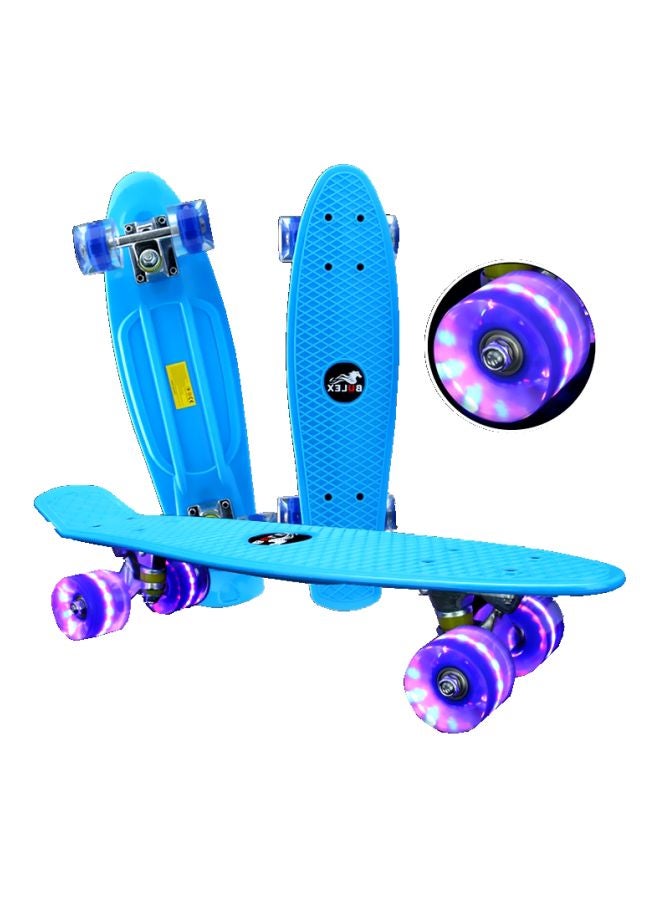 Cool Baby 4-Wheel Wooden Lightweight Skateboard With Led Light Blue For Kids And Adults 56x10x15cm - Image 3