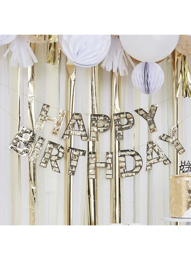 Ginger Ray 2-Piece Decorative Happy Birthday Banner Set 1.5meter - Image 2