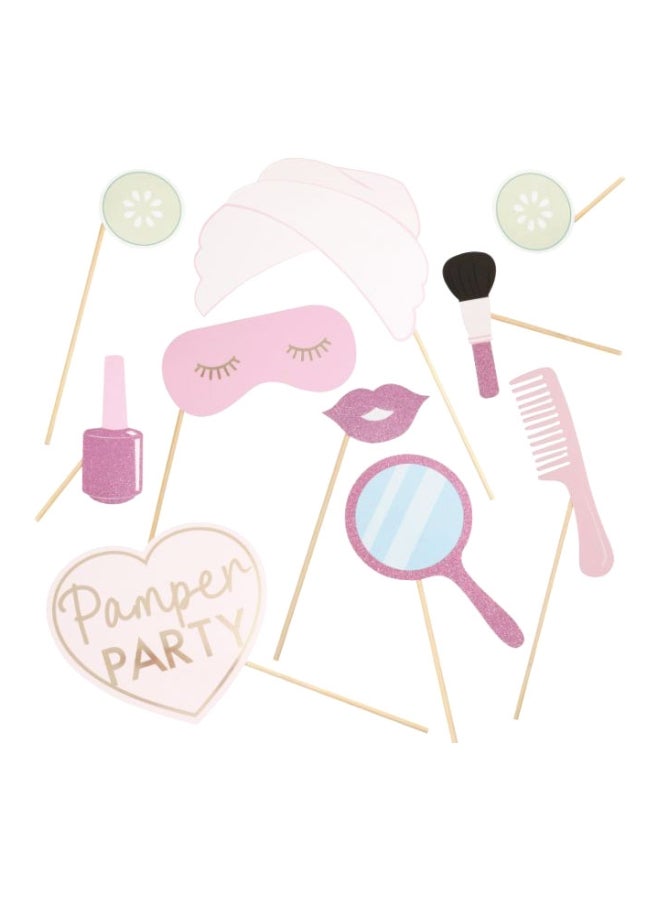 Ginger Ray 10-Piece Foiled Photo Booth Props 16x27cm - Image 1