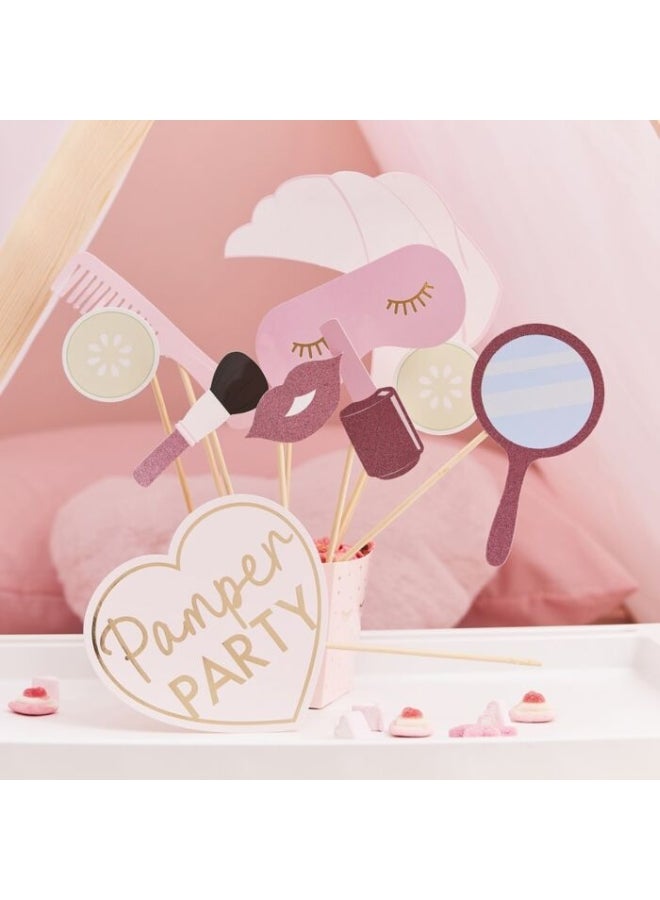 Ginger Ray 10-Piece Foiled Photo Booth Props 16x27cm - Image 2