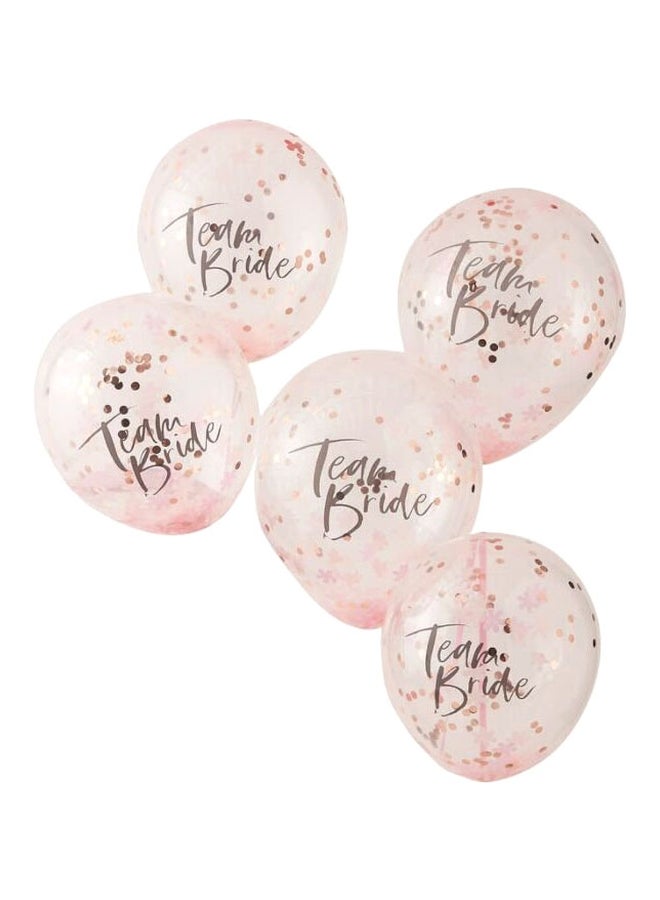 Ginger Ray 5-Piece Team Bride Confetti Filled Party Balloons Set 12inch - Image 1